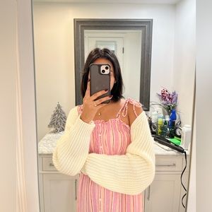 SOLD Cream Shrug Sweater